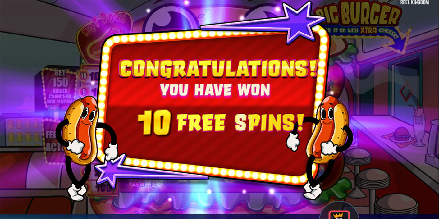 Big Burger Load it up with Xtra cheese - Free spins - Play.co.za