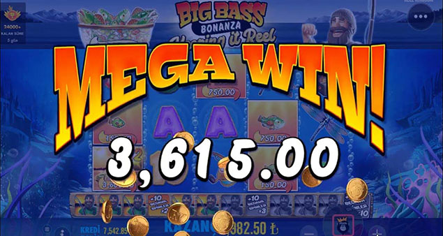 Pragmatic Play - Big Bass Bonanza™ - mega win - Play.co.za