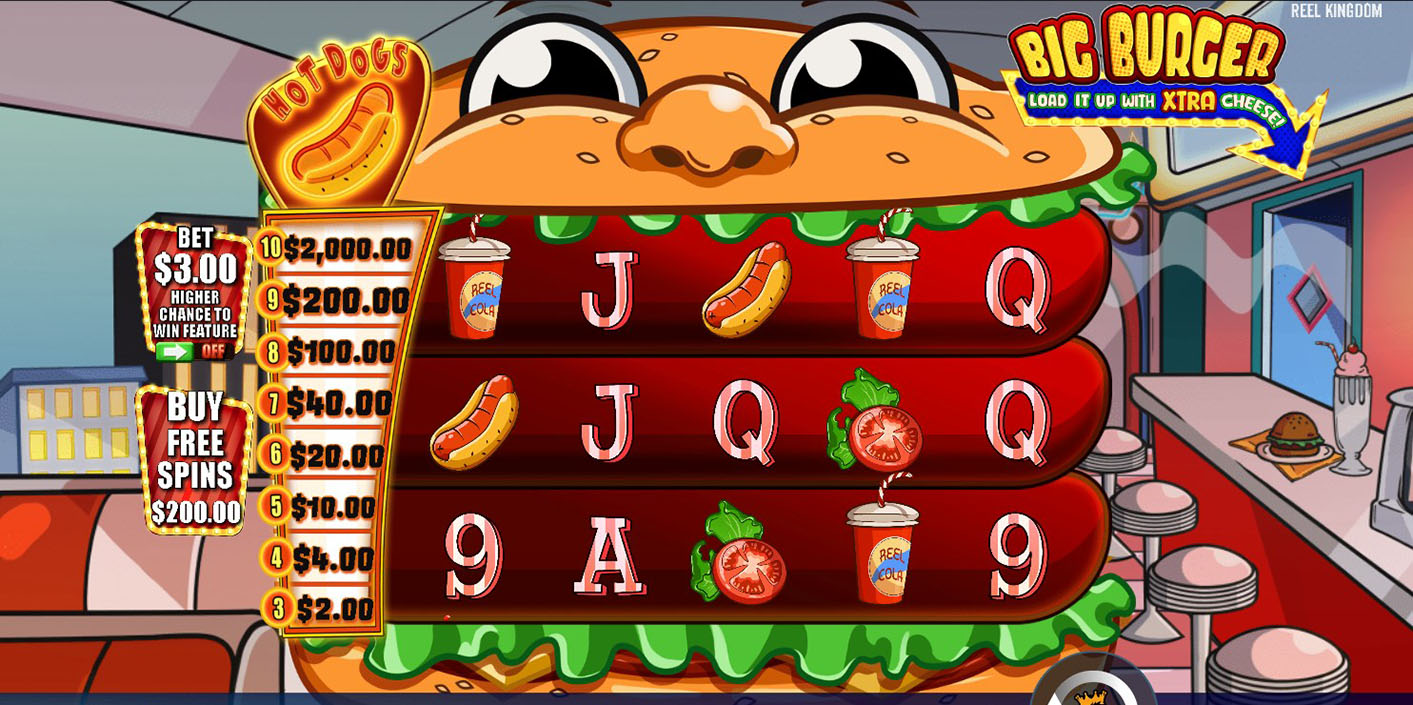 Pragmatic Play - Big Burger Load it up with Xtra cheese slot game - Play.co.za