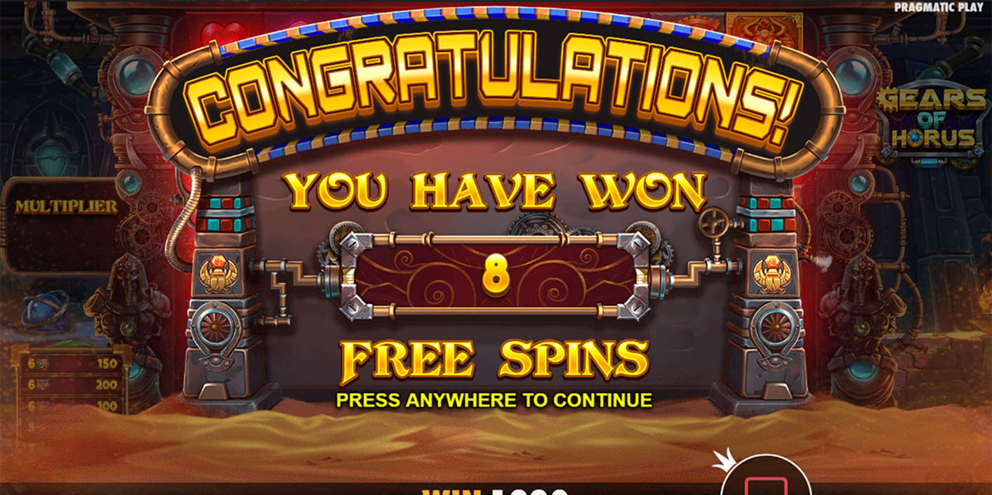 Pragmatic Play Gears of Horus™ Free spins - Play.co.za