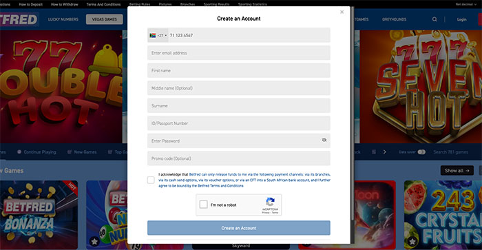 Betfred sign-up