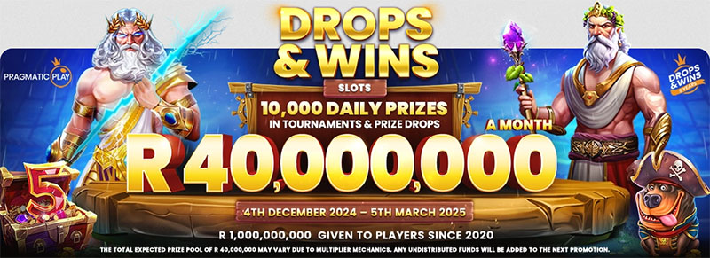 Drop & Wins promotion at Play.co.za