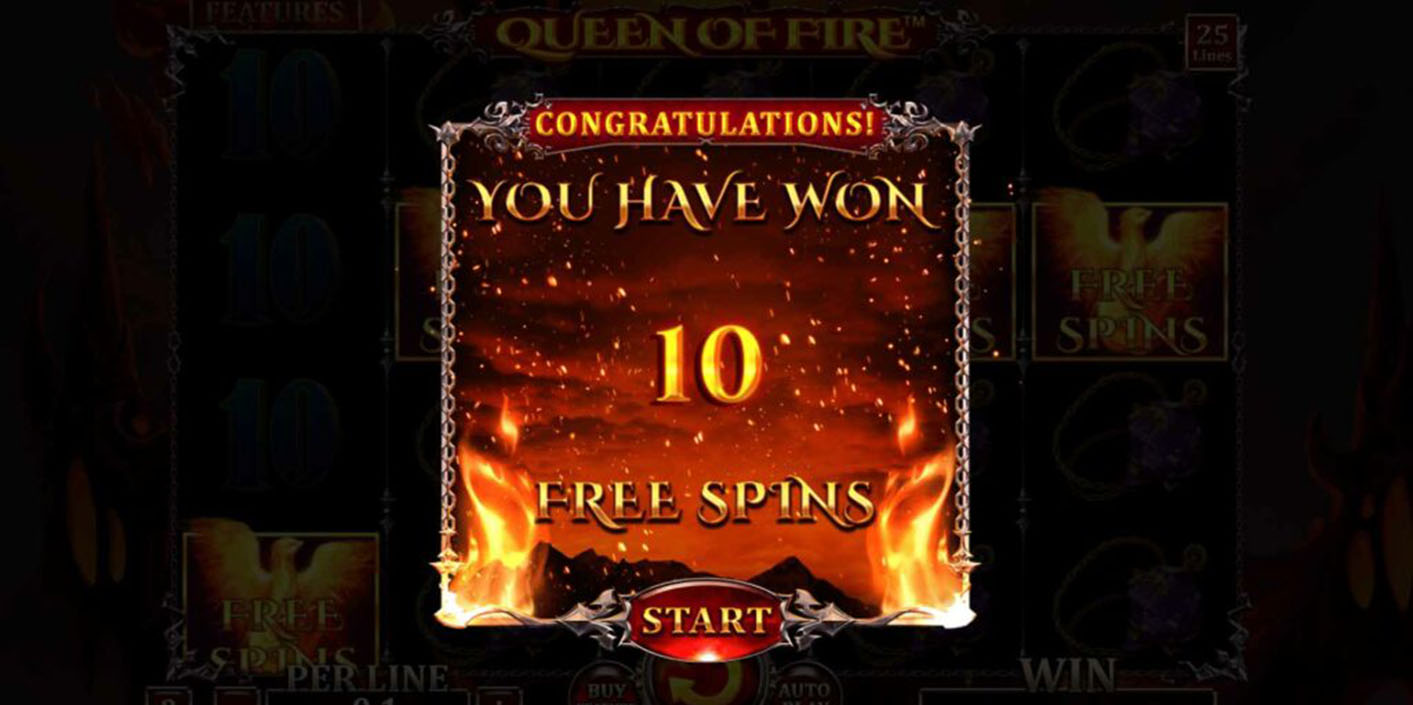 Spinomenal - Queen Of Fire Free Spins - Play.co.za