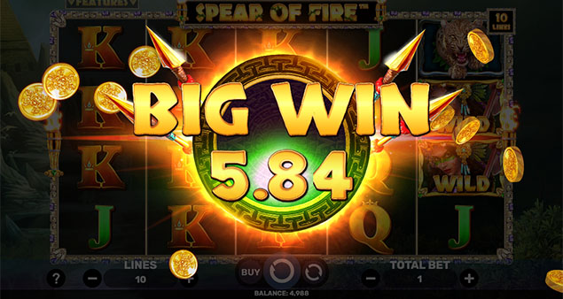 Spinomenal - Spear Of Fire™ Big Win - Play.co.za