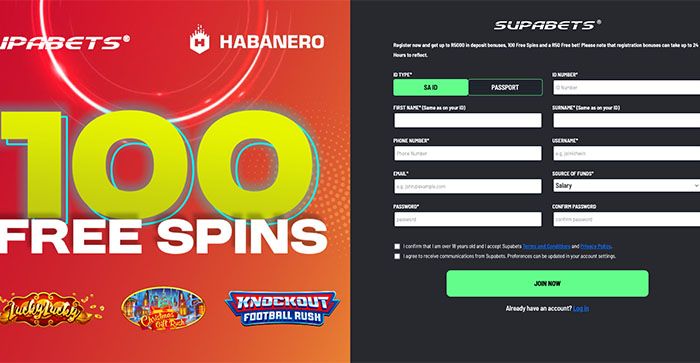 Supabets sign-up