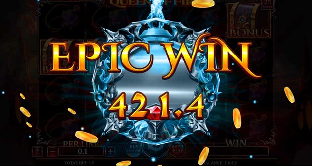 Spinomenal - Queen Of Fire™ Frozen Flames Epic Win Play.co.za