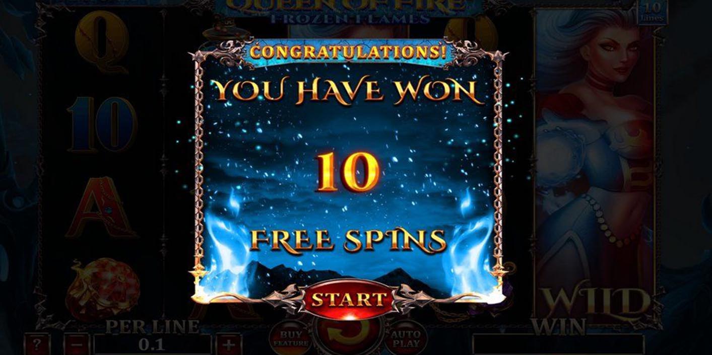 Spinomenal - Queen Of Fire™ Frozen Flames Free Spins - Play.co.za