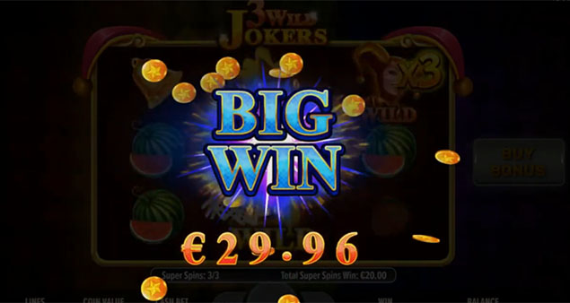 NetGaming - 3 Wild Jokers Big Win - Play.co.za