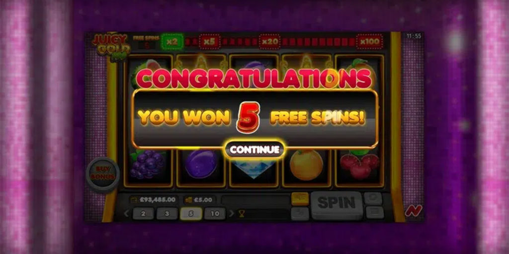 NetGaming - Juicy Gold 100 Free Spins - Play.co.za