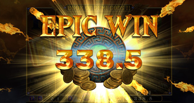 Spinomenal - Book Of Demi Gods II Epic Win - Play.co.za