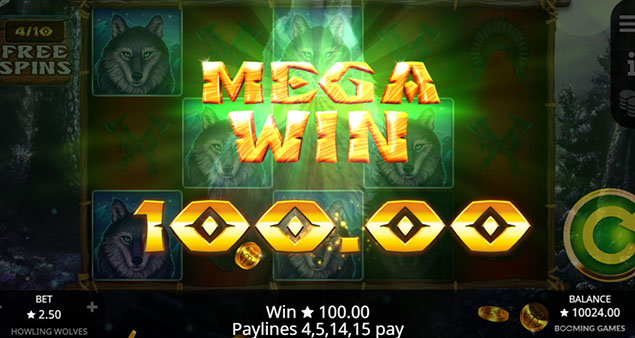 Booming Games - Howling Wolves Megaways Mega Win - Play.co.za