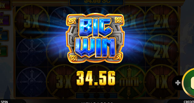 Booming Games - Shields of Gold Valkyrie Hold and Win Big Win - Play.co.za