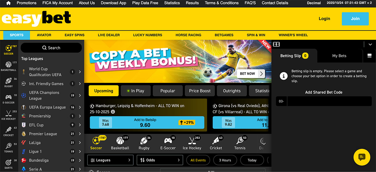 Best Sports Betting Odds on Easybet.co.za for South Africans in 2025 sports