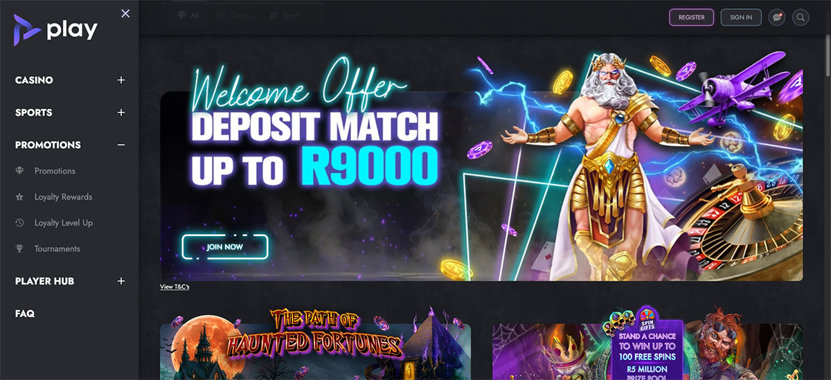 Free Spins No Deposit on Play.co.za