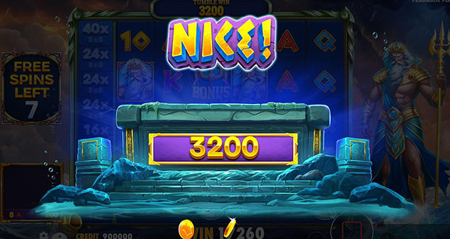 Pragmatic Play - Waves of Poseidon Nice Win - Play.co.za