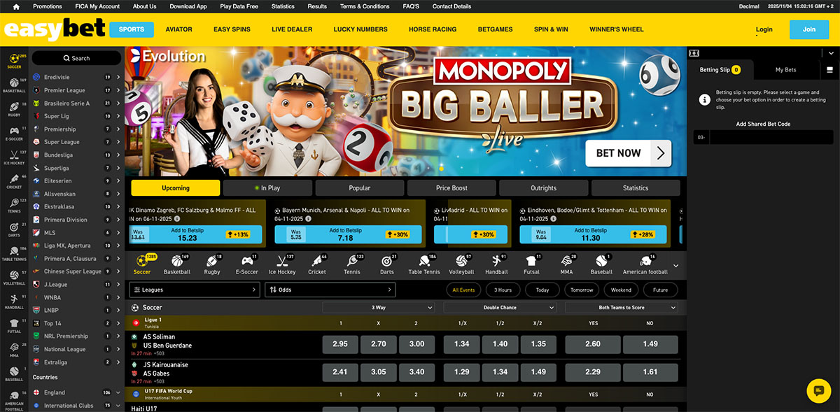 Bet on PSL Matches with Easybet.co.za