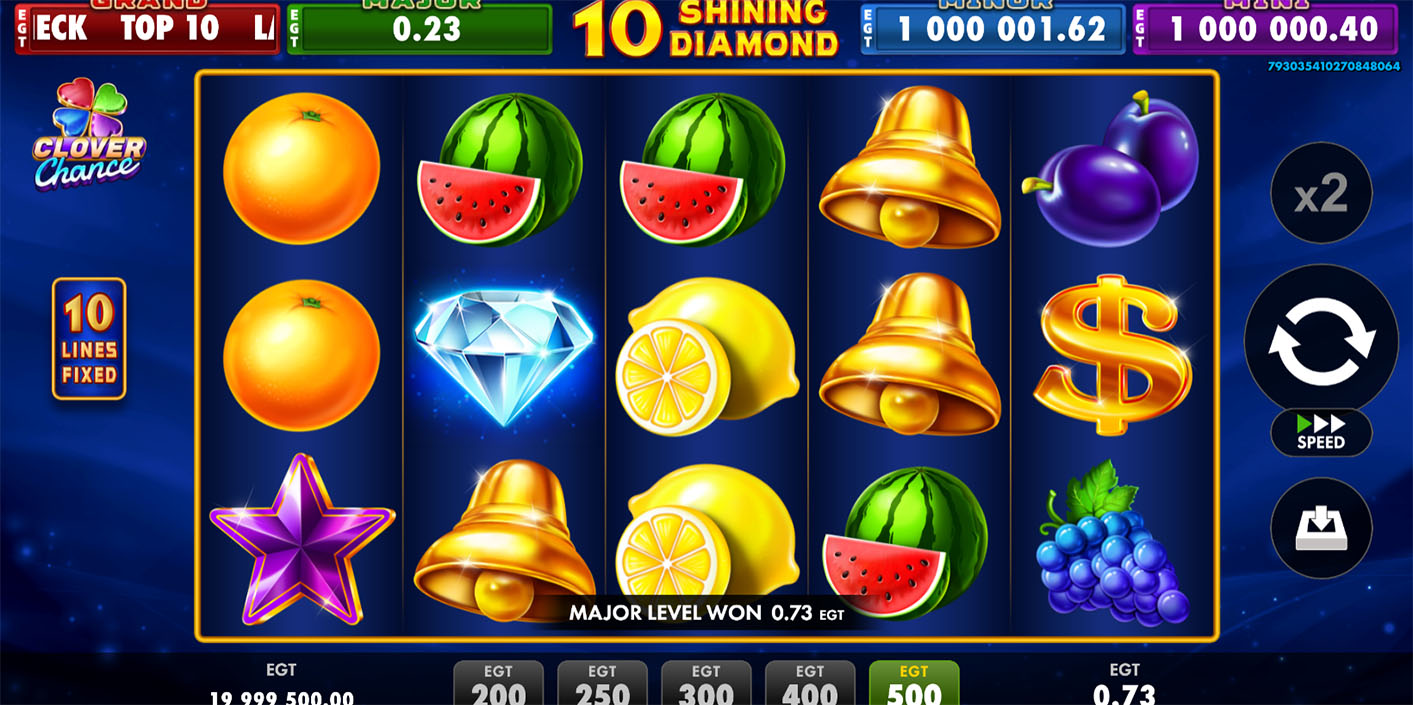 EGT Digital - 10 Shining Diamond slot gameplay - Play.co.za