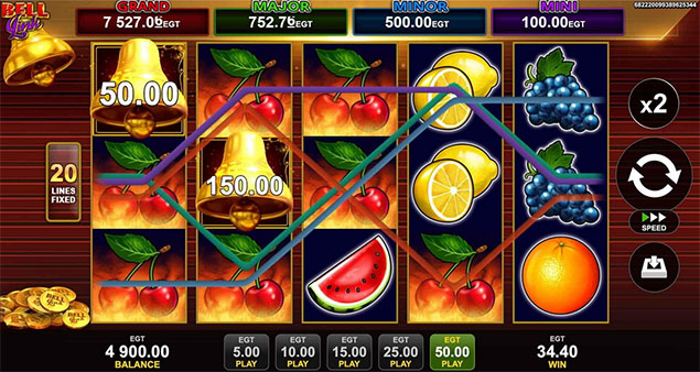 EGT Digital - 40 Super Hot Bell Link win screen - Play.co.za