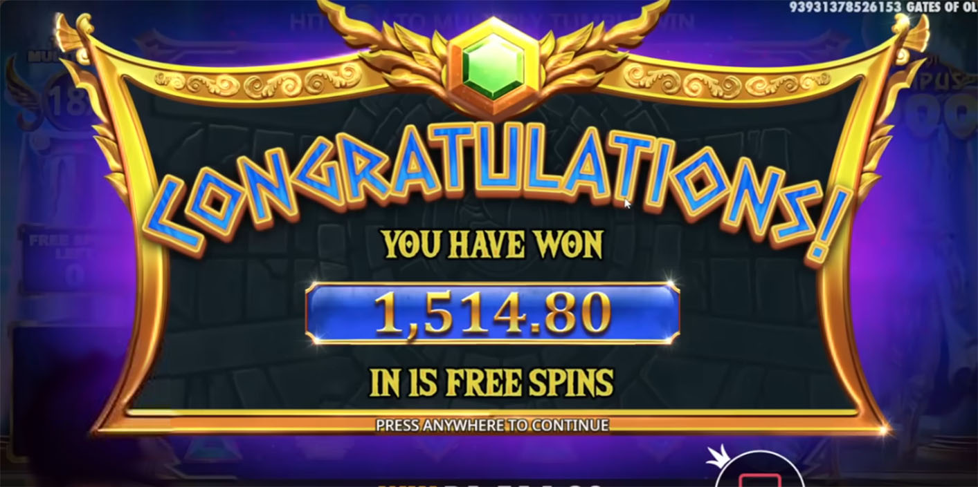 Pragmatic Play - Gates of Olympus 1000 Free Spins - Play.co.za
