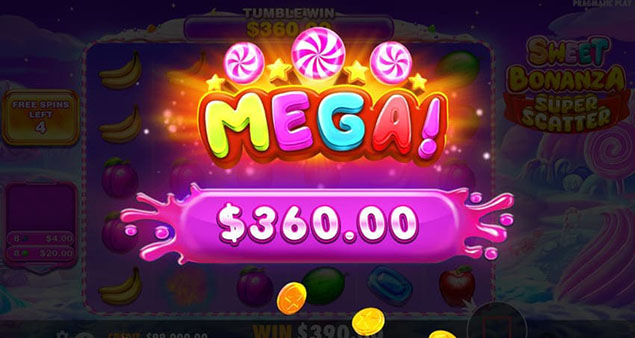 Pragmatic Play - Sweet Bonanza Super Scatter Mega Win - Play.co.za