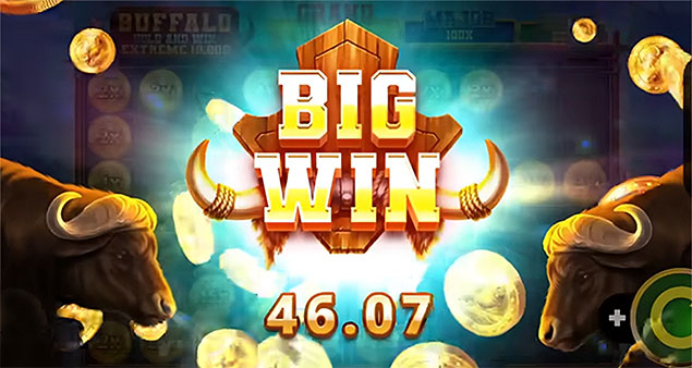 Booming Games - Buffalo Hold and Win Extreme 10,000 Big Win - Play.co.za