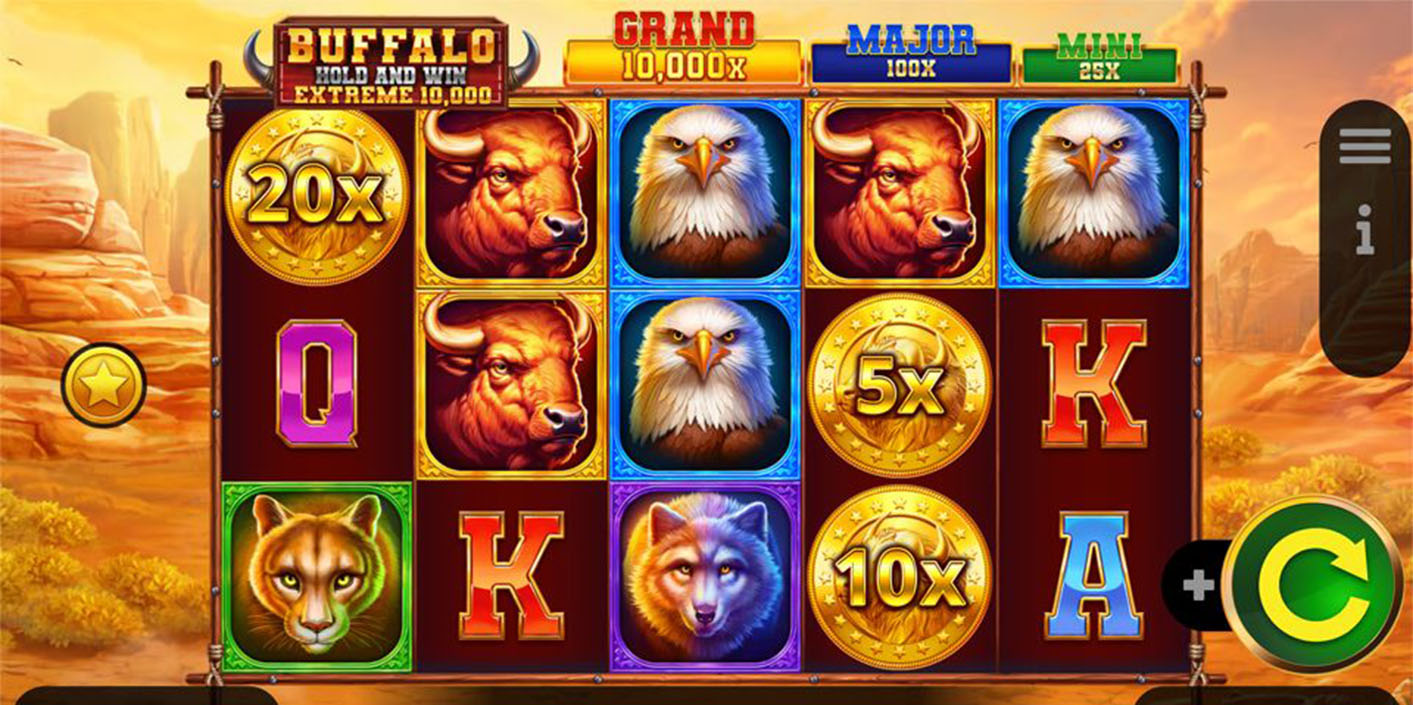 Booming Games - Buffalo Hold and Win Extreme 10,000 Free Spins Win - Play.co.za