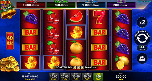 EGT Digital - 40 Lucky King Extreme Bell Link Scatter Pay - Play.co.za