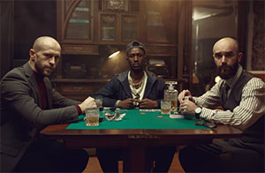 Three blackjack players facing the camera in a live casino and RNG games comparison