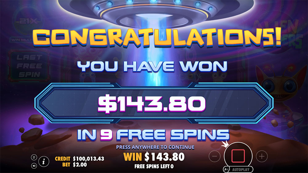 Pragmatic Play - Alien Invaders Free Spins - Play.co.za