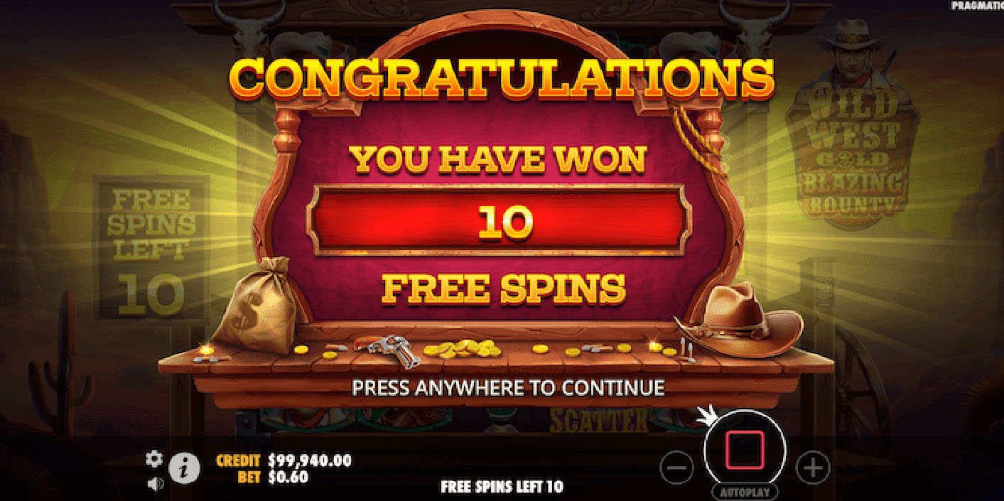 Pragmatic Play - Wild West Gold Blazing Bounty Free Spins - Play.co.za