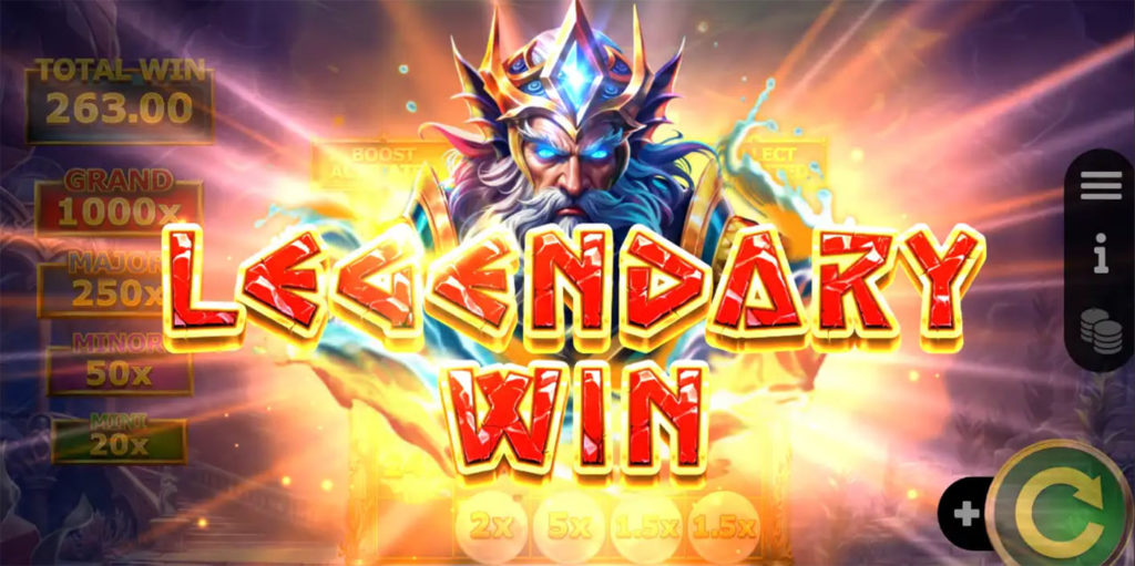 Booming Games - Power of Atlantis Trio Legendary Win - Play.co.za