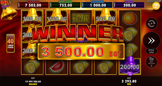 EGT Digital - 40 Shining Crown Bell Link Winner - Play.co.za