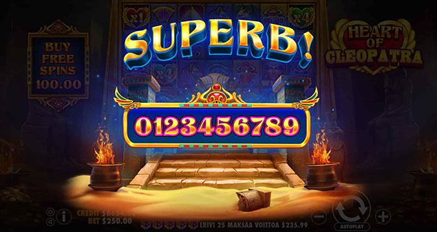 Pragmatic Play - Heart of Cleopatra Superb Win - Play.co.za