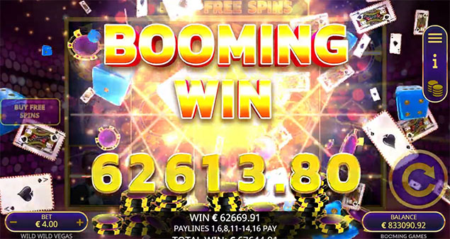 Booming Games - Wild Wild Vegas Slot Booming Win - Play.co.za