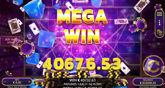 Booming Games - Wild Wild Vegas Slot Mega Win - Play.co.za