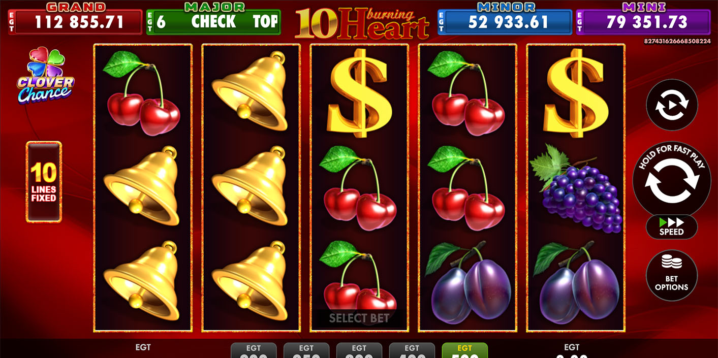 EGT Digital - 10 Burning Heart Slot Gameplay - Play.co.za