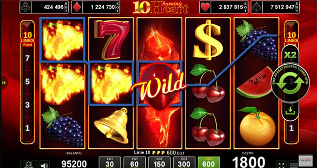 EGT Digital - 10 Burning Heart Win 2 - Play.co.za