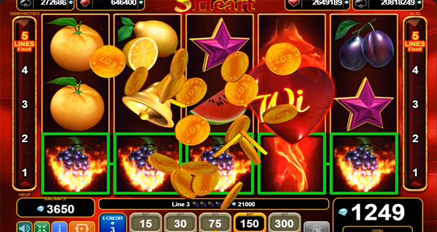 EGT Digital - 5 Burning Heart Big Win - Play.co.za