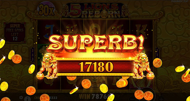 Pragmatic Play - 5 Lions Reborn Superb Win - Play.co.za