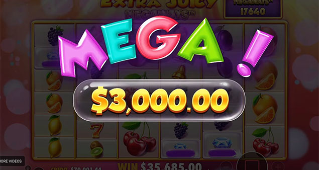 Pragmatic Play - Extra Juicy Megaways Mega Win - Play.co.za