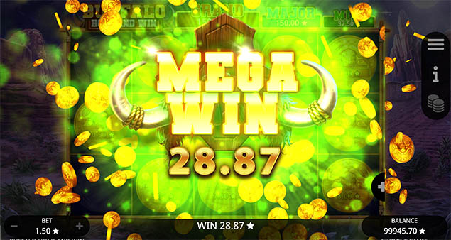 Booming Games - Buffalo Hold and Win Mega Win - Play.co.za