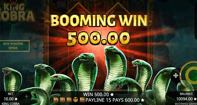 Booming Games - King Cobra Booming Win - Play.co.za