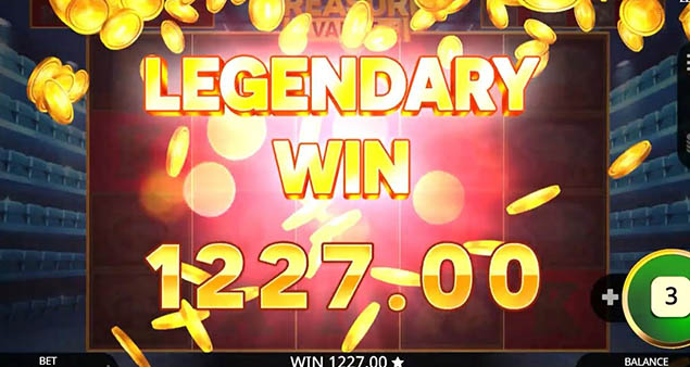 Booming Games - Treasure Vault Legendary Win - Play.co.za