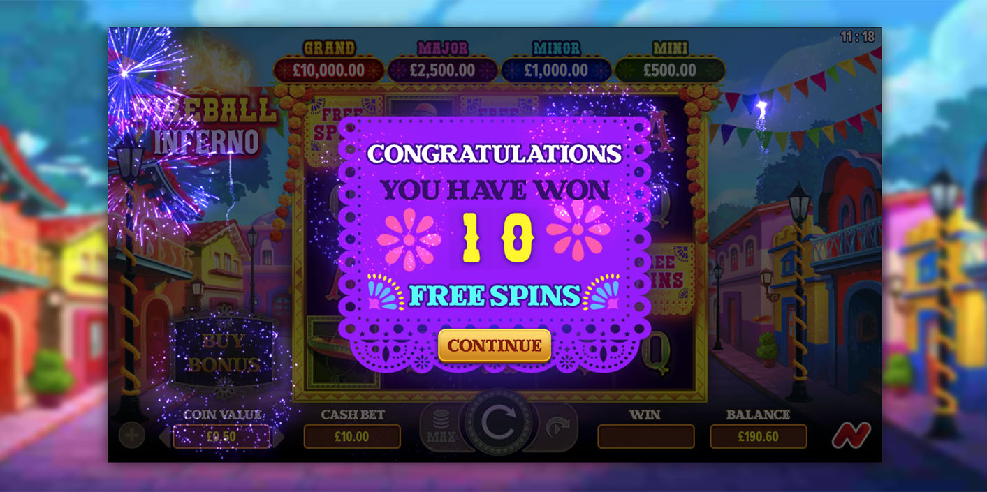 NetGaming - Fireball Inferno Free Spins - Play.co.za