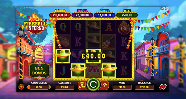 NetGaming - Fireball Inferno Slot - Play.co.za