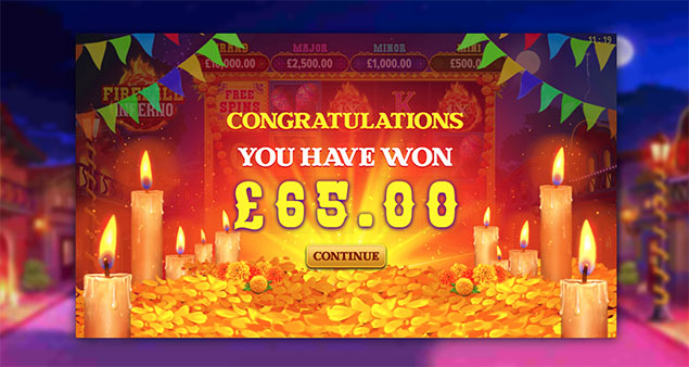 NetGaming - Fireball Inferno You Have Won - Play.co.za