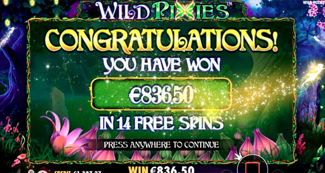 Pragmatic Play - Wild Pixies - You have won - Play.co.za