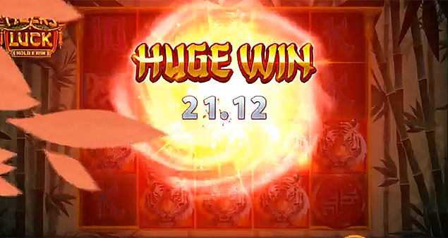 Betsoft - Tiger’s Luck – Hold & Win Win Screen - Play.co.za