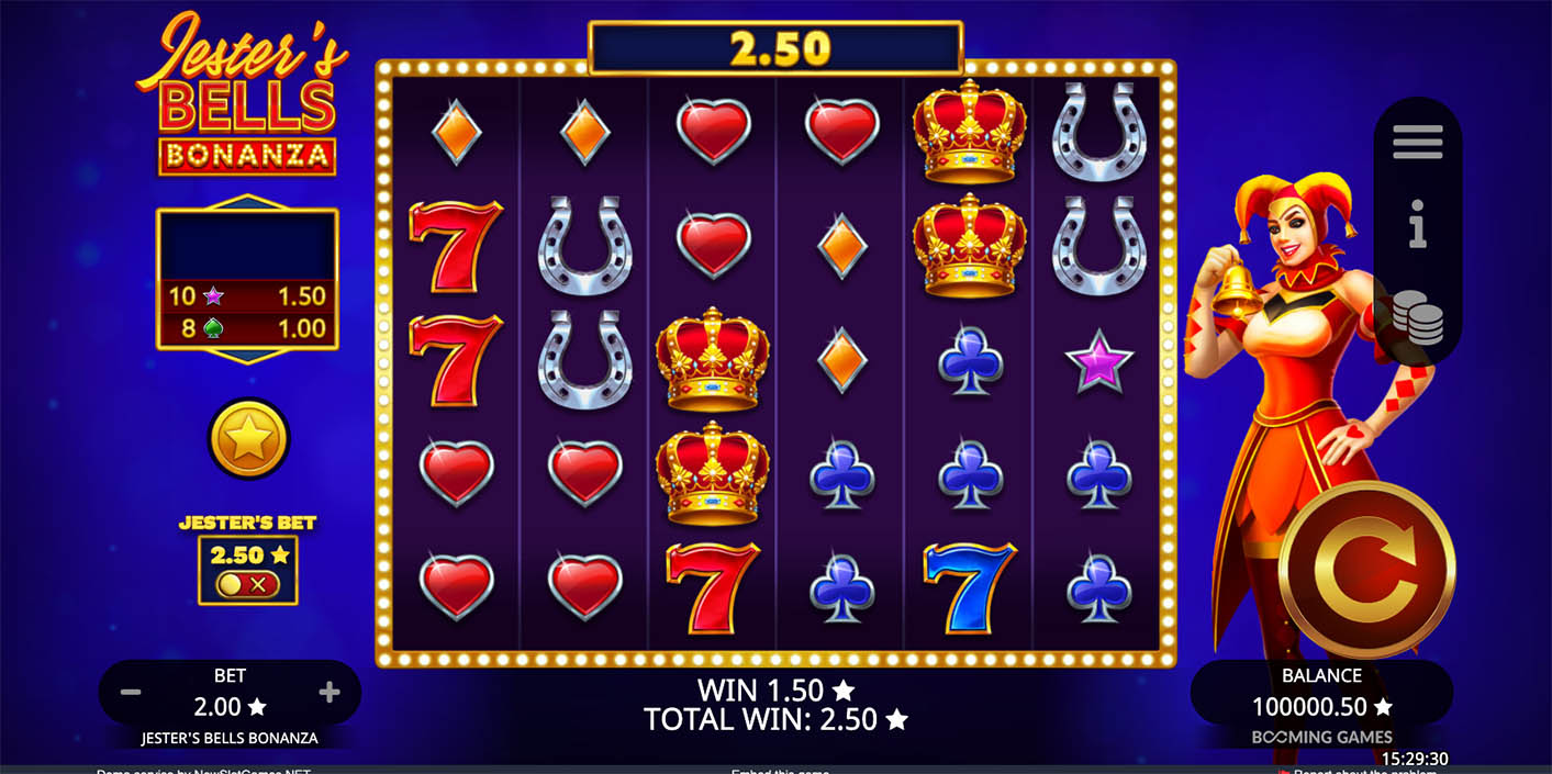 Booming Games - Jester's Bells Bonanza Slot Gameplay - Play.co.za