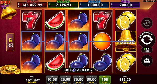 EGT Digital - 5 Dazzling Hot Bell Link Win Screen 2 - Play.co.za